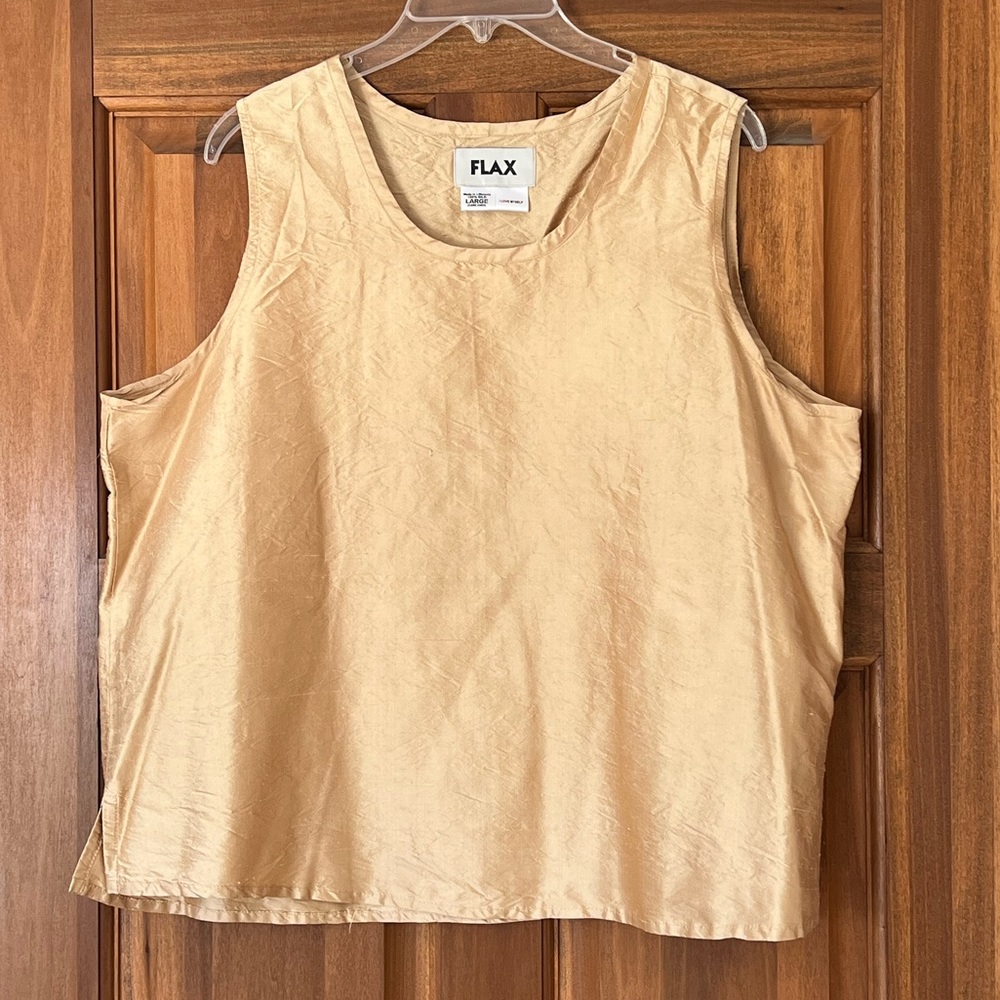 Gently Loved Flax Gold Silk Tank